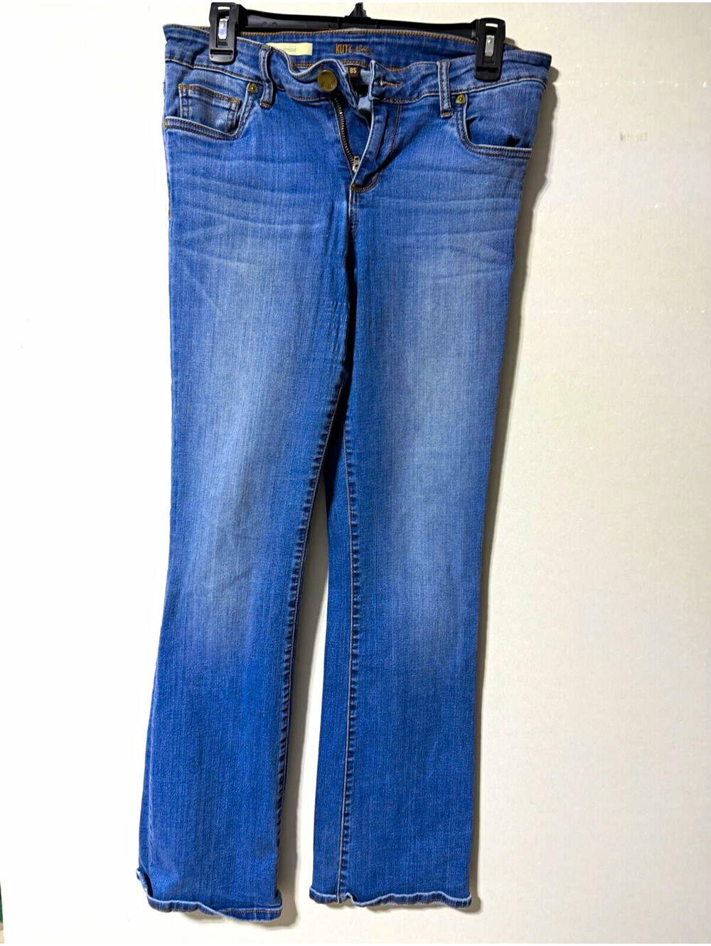 Kut from the Kloth Straight Jeans Mid Rise Medium Wash Slim Stretch Pockets 6